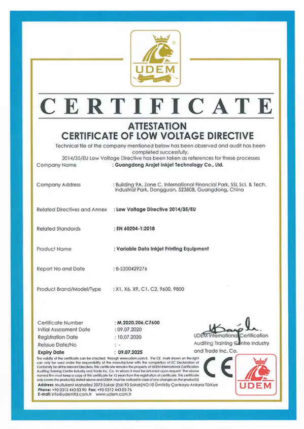 Certificado CE.