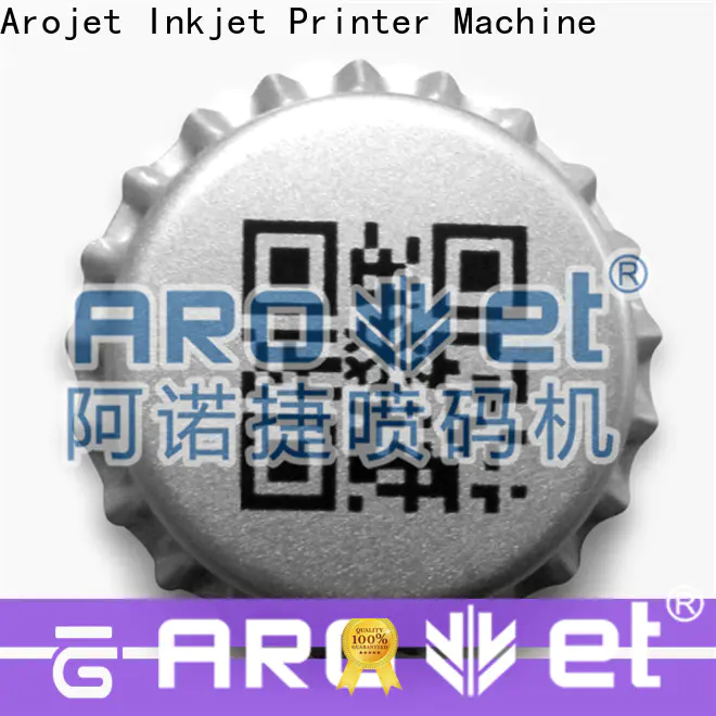 Arojet Custom plastic cap printing machine Supply for bottle cap coding
